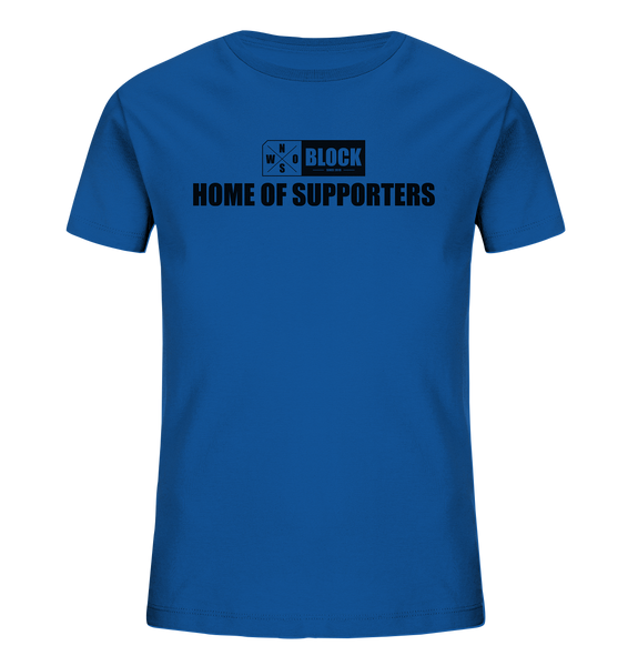 N.O.S.W. BLOCK Shirt "HOME OF SUPPORTERS" Kids UNISEX Organic T-Shirt blau