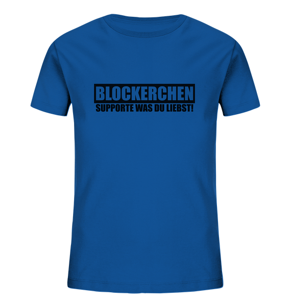 N.O.S.W. BLOCK Fanblock Shirt "BLOCKERCHEN" Kids Organic T-Shirt blau