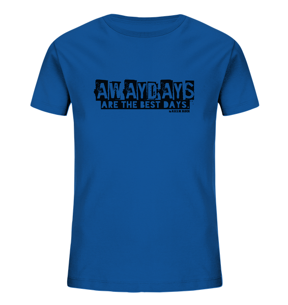 N.O.S.W. BLOCK Fanblock Shirt "AWAYDAYS ARE THE BEST DAYS." Kids Organic T-Shirt blau