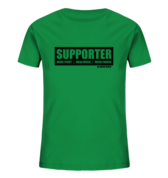 N.O.S.W. BLOCK SUPPORTER Shirt "MEINE STADT | MEIN VEREIN | MEINE FARBEN" Kids Organic T-Shirt grün
