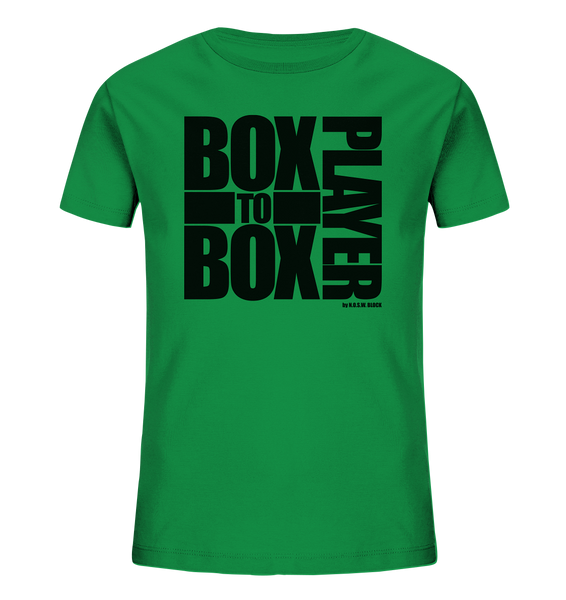 N.O.S.W. BLOCK Fanblock Shirt "BOX TO BOX PLAYER" Kids Organic T-Shirt grün