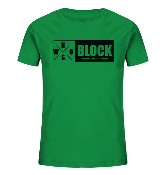 N.O.S.W. BLOCK Logo Shirt Kids UNISEX Organic T-Shirt grün