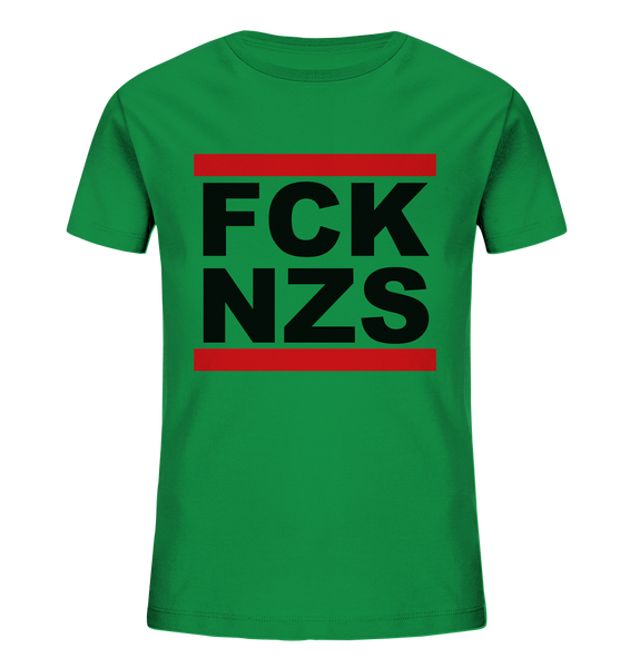 N.O.S.W. BLOCK Gegen Rechts Shirt "FCK NZS" Kids Organic T-Shirt grün