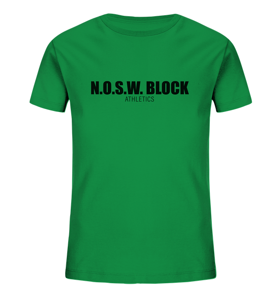 N.O.S.W. BLOCK Shirt "N.O.S.W. BLOCK ATHLETICS" Kids Organic T-Shirt grün