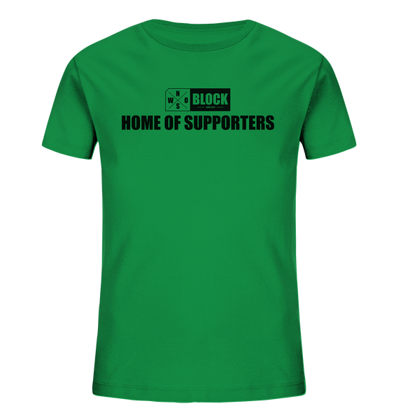 N.O.S.W. BLOCK Shirt "HOME OF SUPPORTERS" Kids UNISEX Organic T-Shirt grün