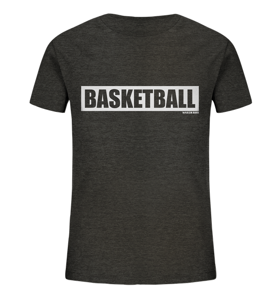 Teamsport Shirt "BASKETBALL" Kids UNISEX Organic T-Shirt dark heather grau