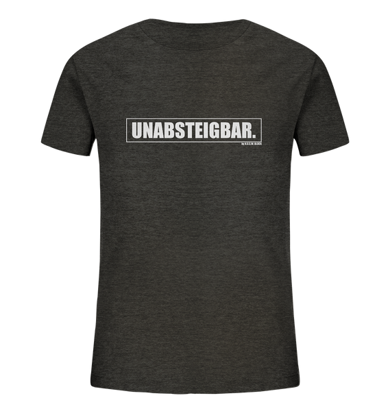 N.O.S.W. BLOCK Fanblock Shirt "UNABSTEIGBAR." Kids UNISEX Organic T-Shirt dark heather grau