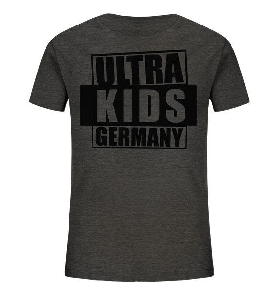 N.O.S.W. BLOCK Fanblock Shirt "ULTRA KIDS GERMANY" Kids UNISEX Organic T-Shirt dark heather grau