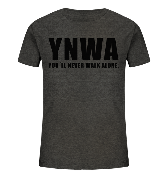 N.O.S.W. BLOCK Fanblock Shirts "YNWA" Kids UNISEX Organic T-Shirt dark heather grau