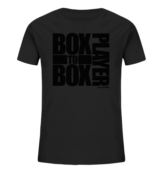 N.O.S.W. BLOCK Fanblock Shirt "BOX TO BOX PLAYER" Kids Organic T-Shirt schwarz