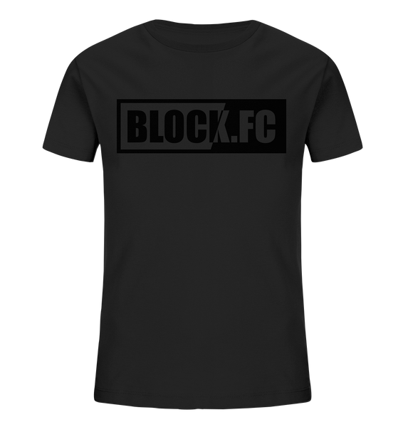 BLOCK.FC Logo Shirt Kids UNISEX Organic T-Shirt schwarz