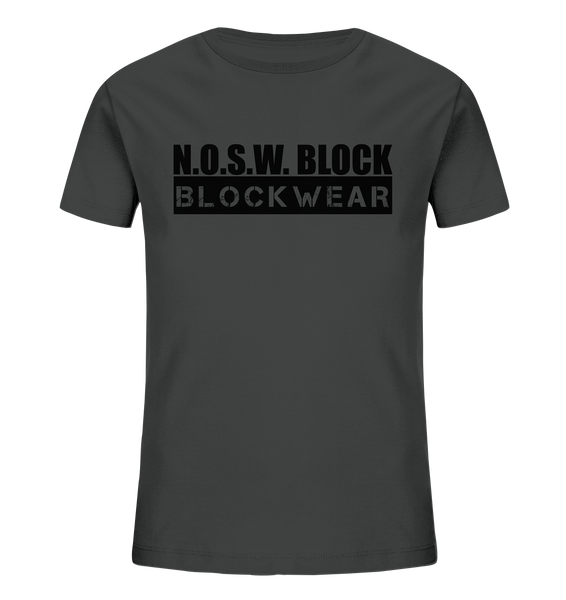 N.O.S.W. BLOCK Shirt "BLOCKWEAR" Kids UNISEX Organic T-Shirt anthrazit