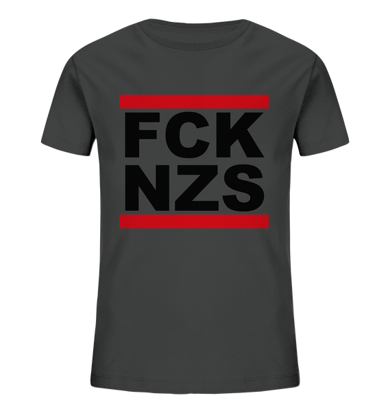 N.O.S.W. BLOCK Gegen Rechts Shirt "FCK NZS" Kids Organic T-Shirt anthrazit