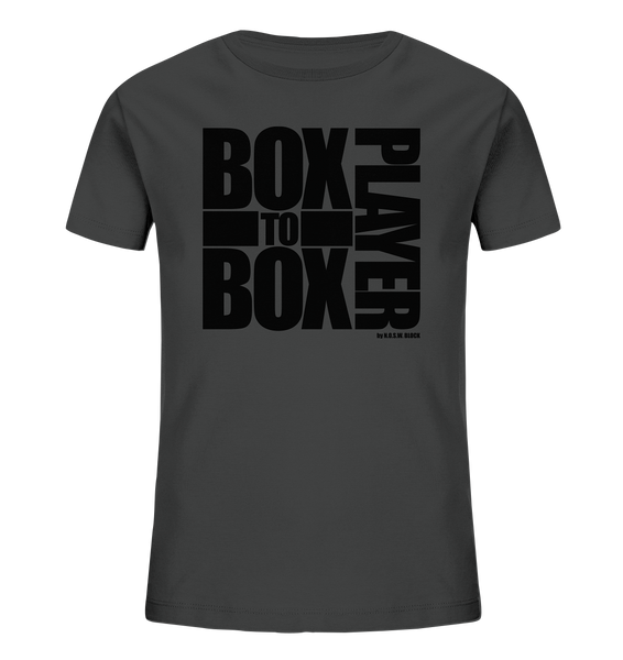 N.O.S.W. BLOCK Fanblock Shirt "BOX TO BOX PLAYER" Kids Organic T-Shirt anthrazit