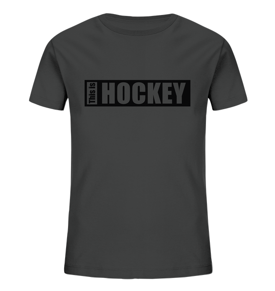N.O.S.W. BLOCK Teamsport Shirt "THIS IS HOCKEY" Kids Organic T-Shirt anthrazit