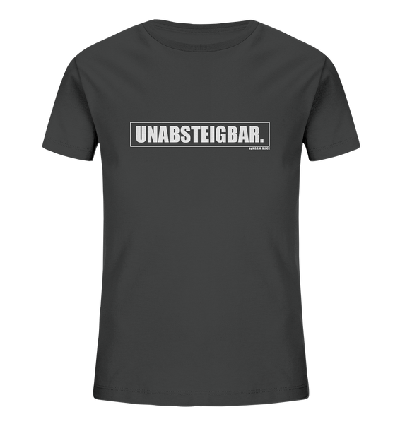 N.O.S.W. BLOCK Fanblock Shirt "UNABSTEIGBAR." Kids UNISEX Organic T-Shirt anthrazit