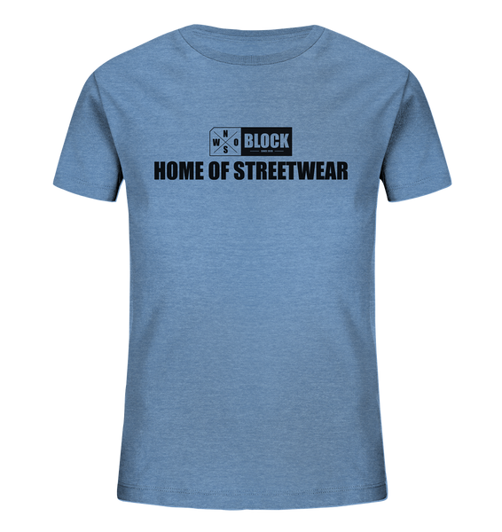N.O.S.W. BLOCK Shirt "HOME OF STREETWEAR" Kids UNISEX T-Shirt mid heather blau