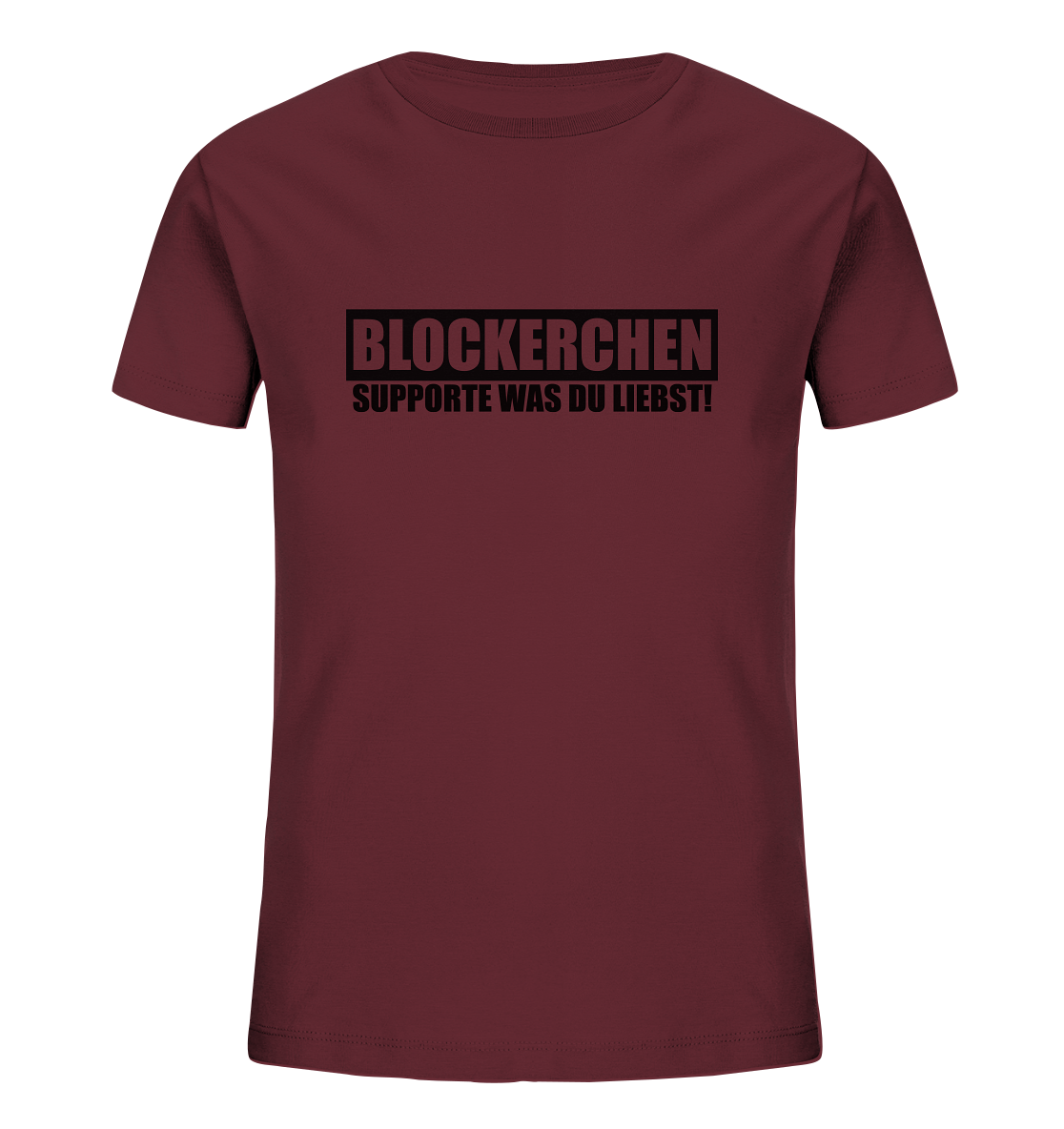 N.O.S.W. BLOCK Fanblock Shirt "BLOCKERCHEN" Kids Organic T-Shirt weinrot