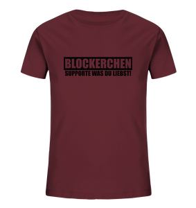 N.O.S.W. BLOCK Fanblock Shirt "BLOCKERCHEN" Kids Organic T-Shirt weinrot