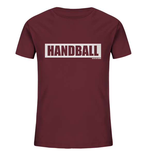 N.O.S.W. BLOCK Teamsport Shirt "HANDBALL" Kids Organic T-Shirt weinrot