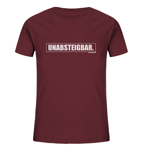 N.O.S.W. BLOCK Fanblock Shirt "UNABSTEIGBAR." Kids UNISEX Organic T-Shirt weinrot