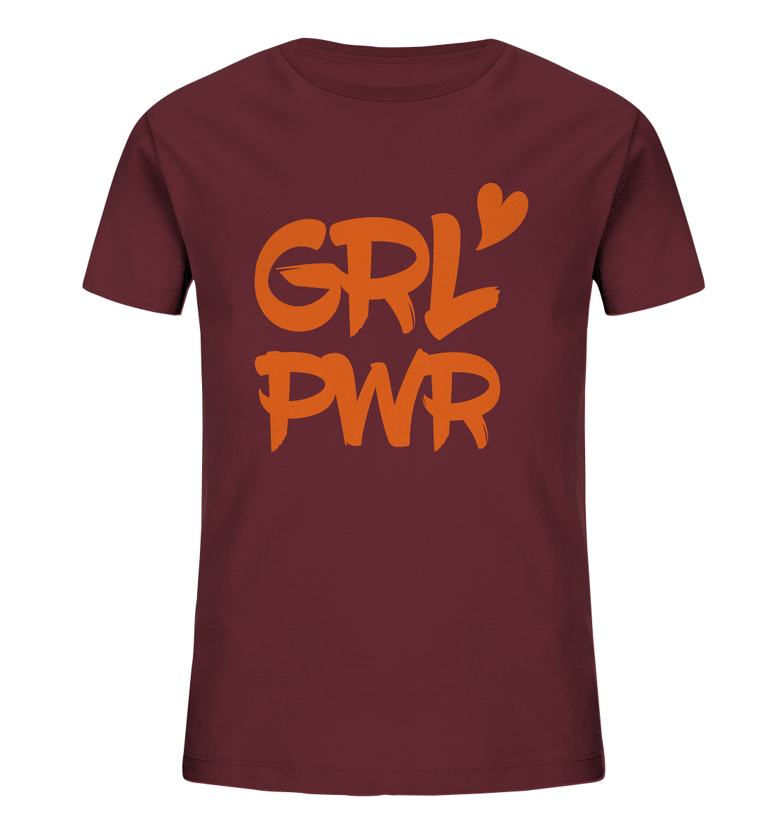 N.O.S.W. BLOCK Hoodie "GRL PWR" Girl Kids Organic T-Shirt weinrot