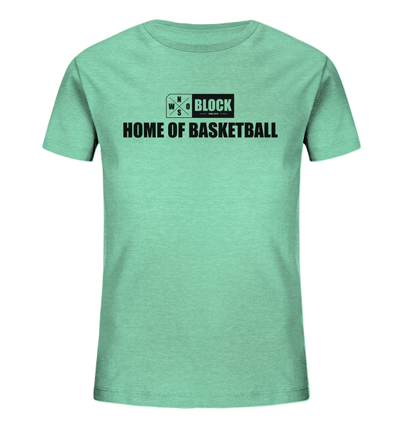 N.O.S.W. BLOCK Shirt "HOME OF BASKETBALL" Kids Organic UNISEX T-Shirt mid heather grün