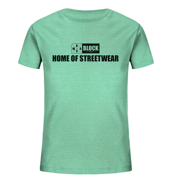 N.O.S.W. BLOCK Shirt "HOME OF STREETWEAR" Kids UNISEX T-Shirt heather grün