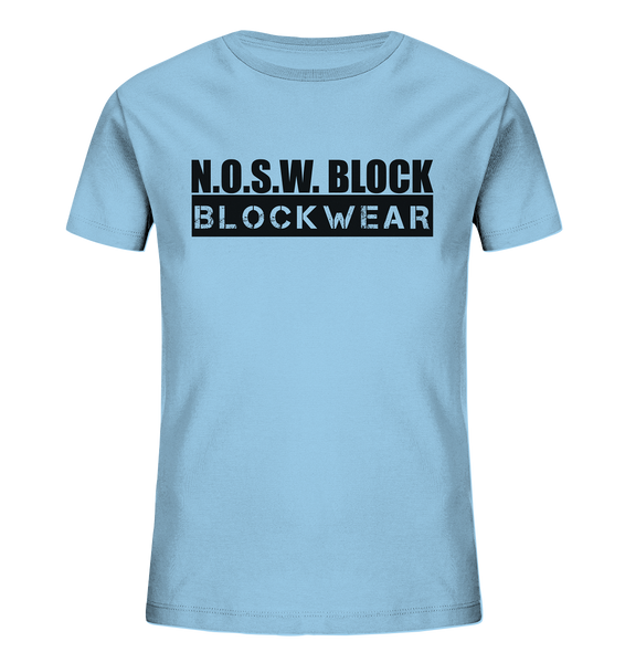 N.O.S.W. BLOCK Shirt "BLOCKWEAR" Kids UNISEX Organic T-Shirt himmelblau