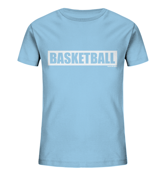 Teamsport Shirt "BASKETBALL" Kids UNISEX Organic T-Shirt himmelblau