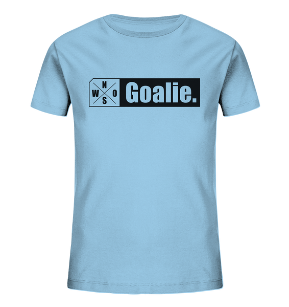 Teamsport Hoodie "Goalie." Kids UNISEX Organic T-Shirt himmelblau