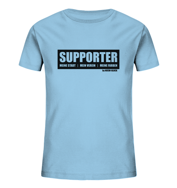 N.O.S.W. BLOCK SUPPORTER Shirt "MEINE STADT | MEIN VEREIN | MEINE FARBEN" Kids Organic T-Shirt himmelblau