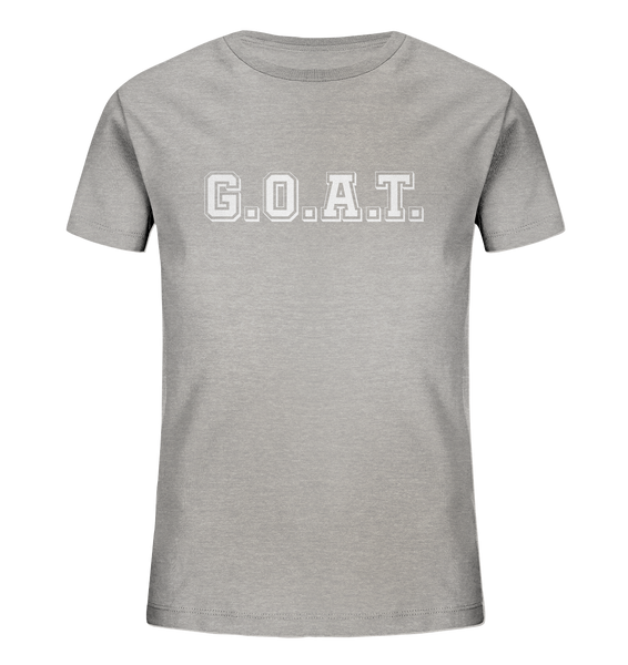 N.O.S.W. BLOCK Kids T-Shirt „G.O.A.T.“ – heather grey