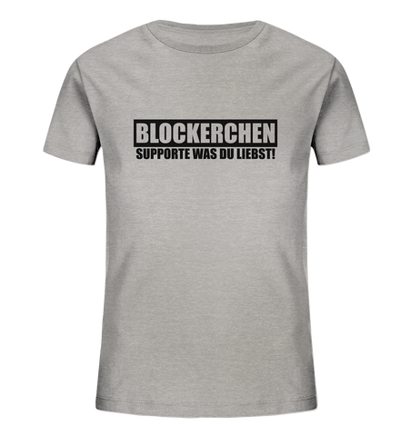 N.O.S.W. BLOCK Fanblock Shirt "BLOCKERCHEN" Kids Organic T-Shirt heather grau