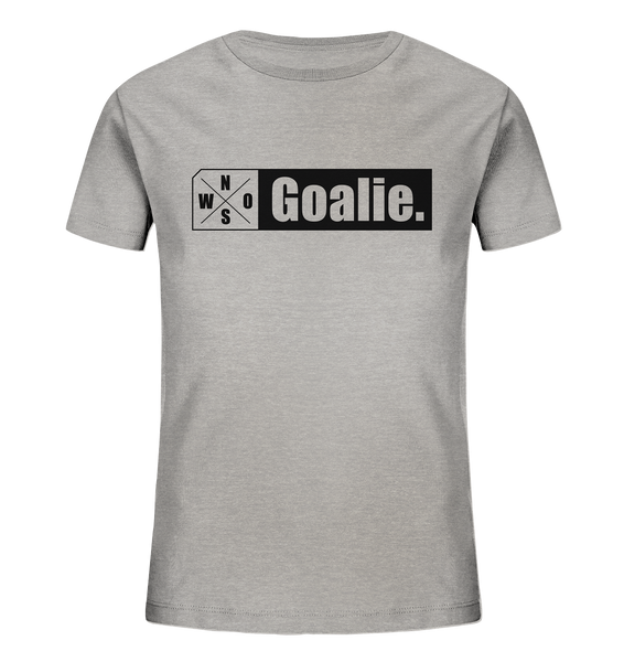 Teamsport Hoodie "Goalie." Kids UNISEX Organic T-Shirt heather grau