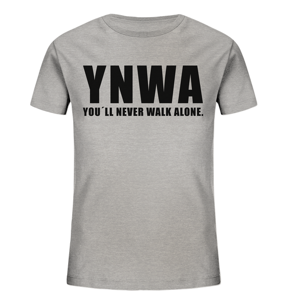N.O.S.W. BLOCK Fanblock Shirts "YNWA" Kids UNISEX Organic T-Shirt heather grau