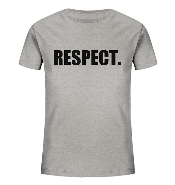 N.O.S.W. BLOCK Fanblock Shirt "RESPECT." Kids UNISEX Organic T-Shirt heather grau