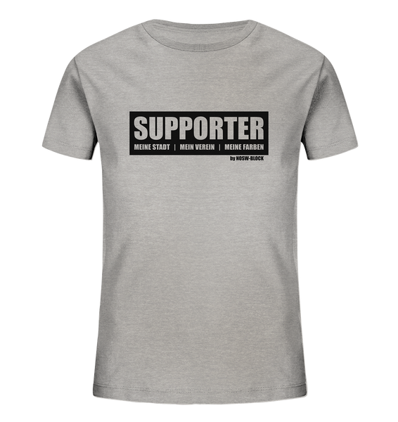N.O.S.W. BLOCK SUPPORTER Shirt "MEINE STADT | MEIN VEREIN | MEINE FARBEN" Kids Organic T-Shirt heather grau