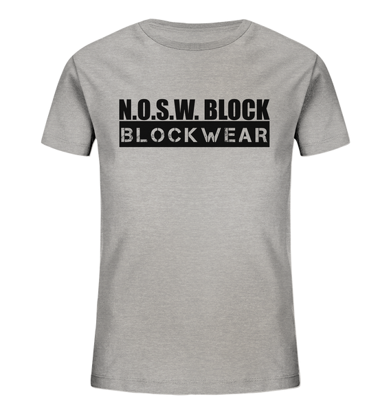 N.O.S.W. BLOCK Shirt "BLOCKWEAR" Kids UNISEX Organic T-Shirt heather grau
