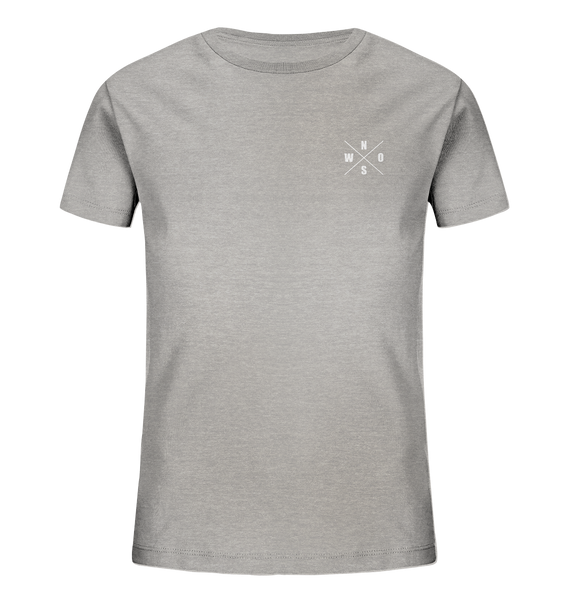 N.O.S.W. BLOCK Fanblock Shirt "AGAINST MODERN FOOTBALL" beidseitig bedrucktes Kids UNISEX Organic T-Shirt heather grau