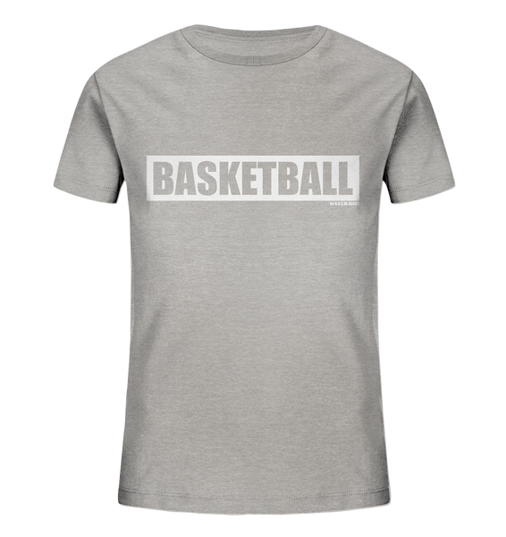 Teamsport Shirt "BASKETBALL" Kids UNISEX Organic T-Shirt heather grau