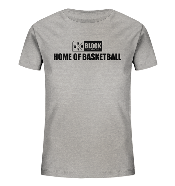 N.O.S.W. BLOCK Shirt "HOME OF BASKETBALL" Kids Organic UNISEX T-Shirt heather grau