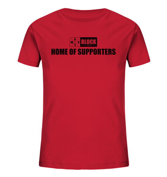 N.O.S.W. BLOCK Shirt "HOME OF SUPPORTERS" Kids UNISEX Organic T-Shirt rot