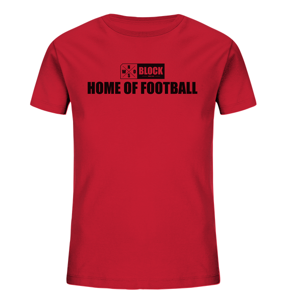 N.O.S.W. BLOCK Shirt "HOME OF FOOTBALL" Kids Organic UNISEX T-Shirt rot