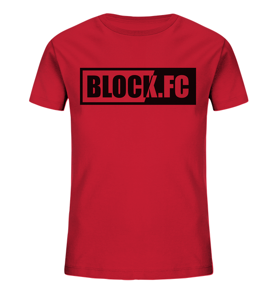 BLOCK.FC Logo Shirt Kids UNISEX Organic T-Shirt rot