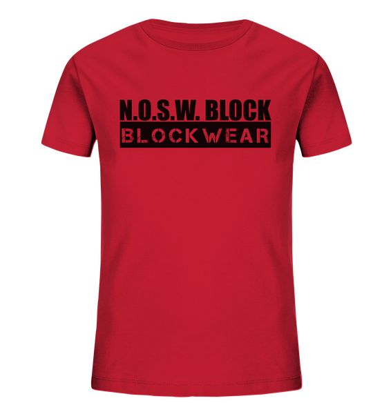 N.O.S.W. BLOCK Shirt "BLOCKWEAR" Kids UNISEX Organic T-Shirt rot