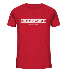 N.O.S.W. BLOCK Shirt "BLOCKWEAR HAMBURG" Kids UNISEX Organic T-Shirt rot
