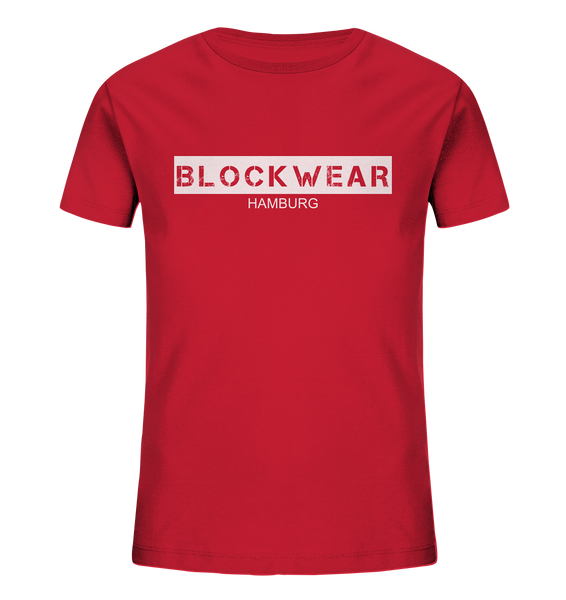 N.O.S.W. BLOCK Shirt "BLOCKWEAR HAMBURG" Kids UNISEX Organic T-Shirt rot