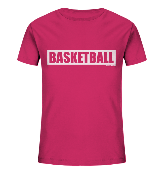 Teamsport Shirt "BASKETBALL" Kids UNISEX Organic T-Shirt himbeere