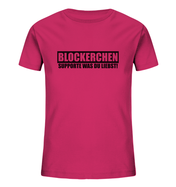 N.O.S.W. BLOCK Fanblock Shirt "BLOCKERCHEN" Kids Organic T-Shirt himbeere